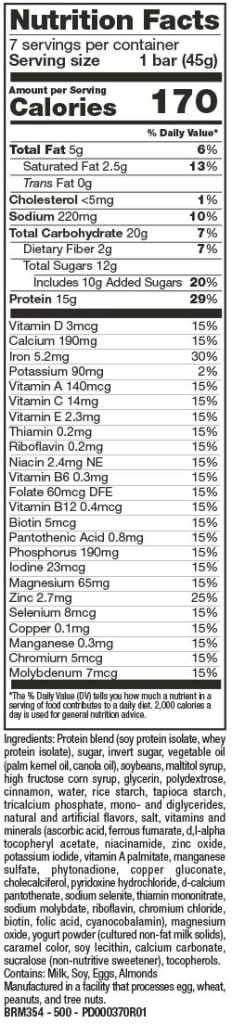 BariatricPal Protein Bars - Cinnamon Crunch