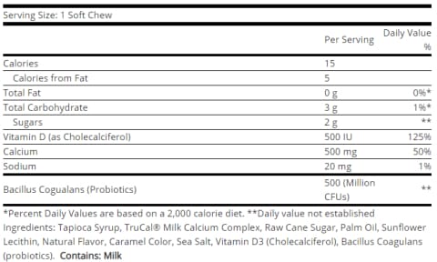 ProCare Health Calcium Soft Chew 500mg - Cinnamon Roll