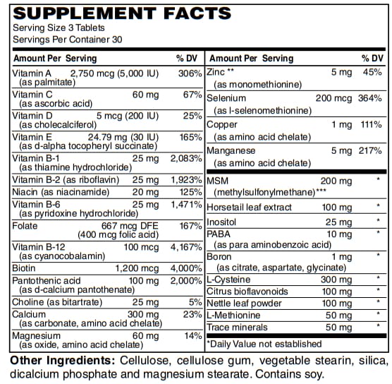 BariatricPal Hair, Skin & Nails Formula Tablets