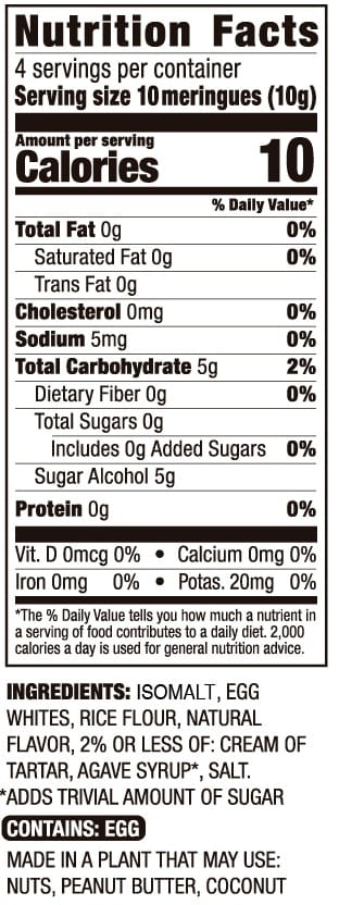 Tidbits KETO Sugar-Free Meringue Cookies by Santte Foods - Chocolate