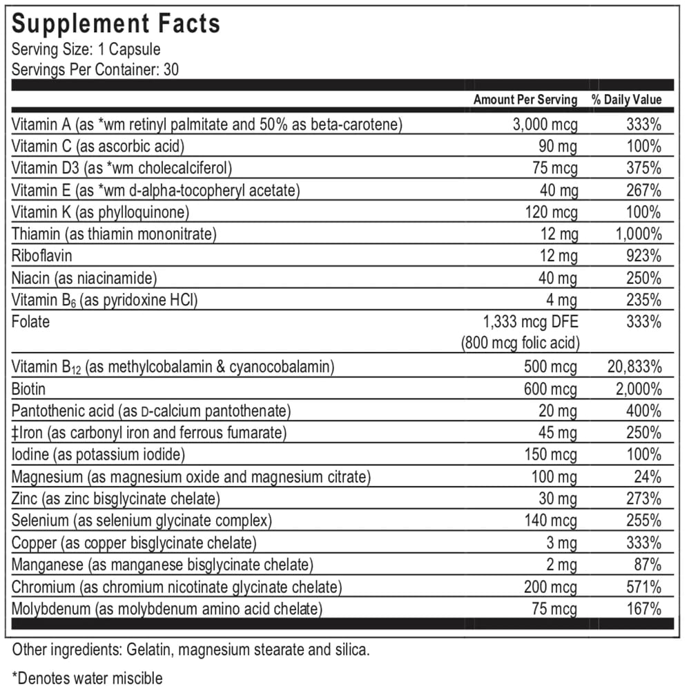 CelebrateONE 45 Single Dose Multivitamin Capsule with Iron