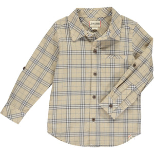 Atwood Tan Plaid Woven Shirt - Cotton Candy Kidz