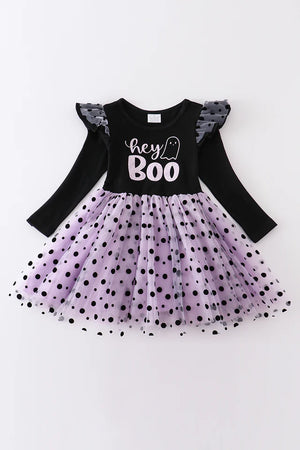Hey Boo Tulle Dress - Cotton Candy Kidz