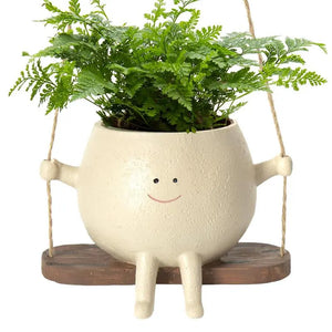 Swinging Smiley Plant Pot - homelae