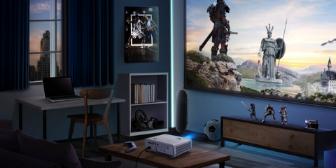 BenQ X500i Short Throw Console Gaming Projector gaming environment.