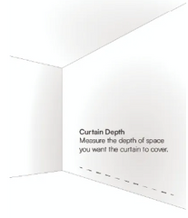 How to measure depth diagram for Carl's Place Golf Room Curtain