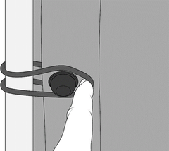 Carl's Place 6-Inch Black Ball Bungees installation diagram.