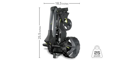 Motocaddy M3 GPS DHC Electric Caddy specifications.