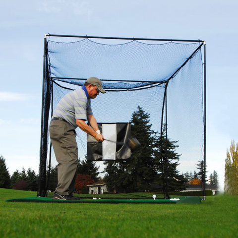 Parbuster Harley Golf Driving Range Net with nylon impact panel.