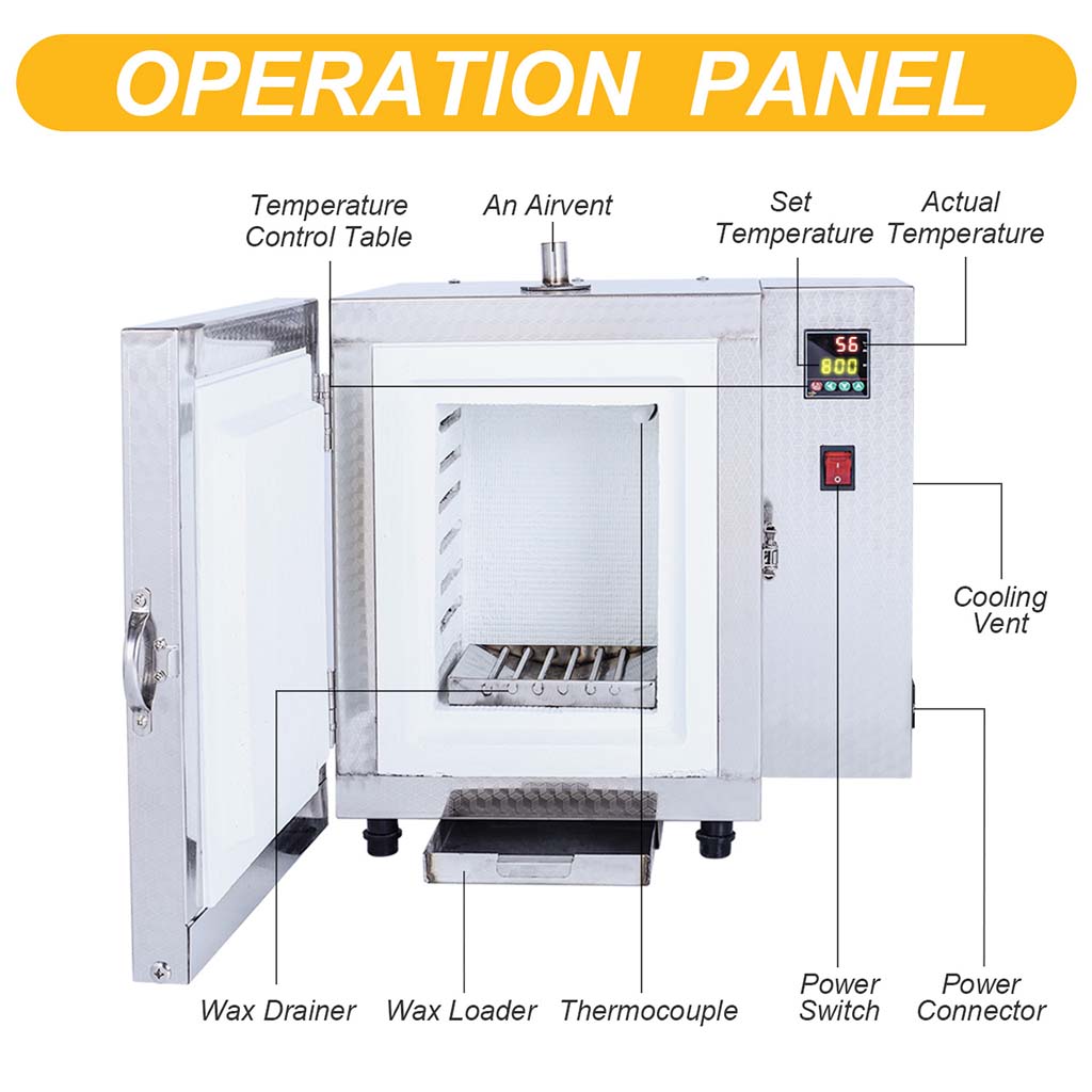 Tooltos Jewelry Casting Segmented Temperature Controlled Burnout Furnace Mold Oven Machine - Image 9