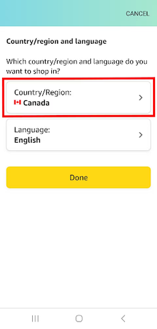 how to change countries on amazon
