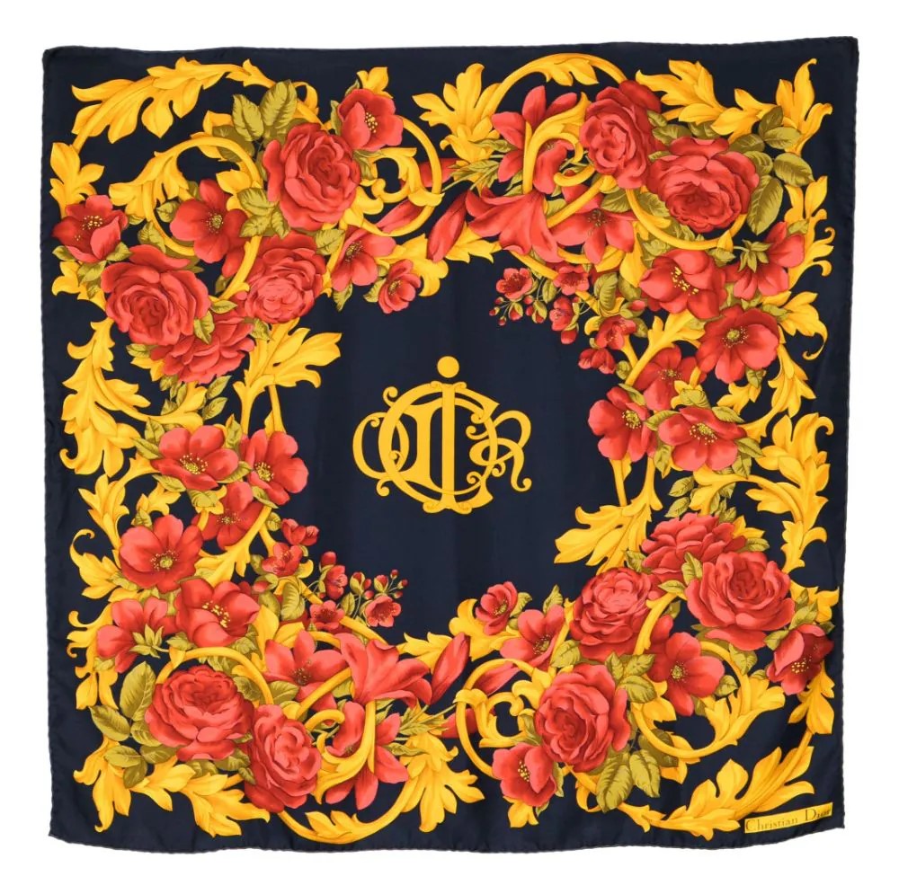 image of Dior Floral Baroque Silk Scarf