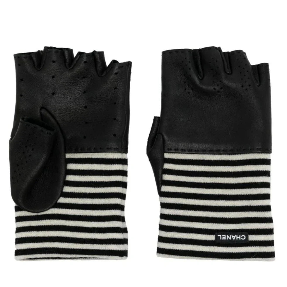 image of Striped Fingerless Gloves