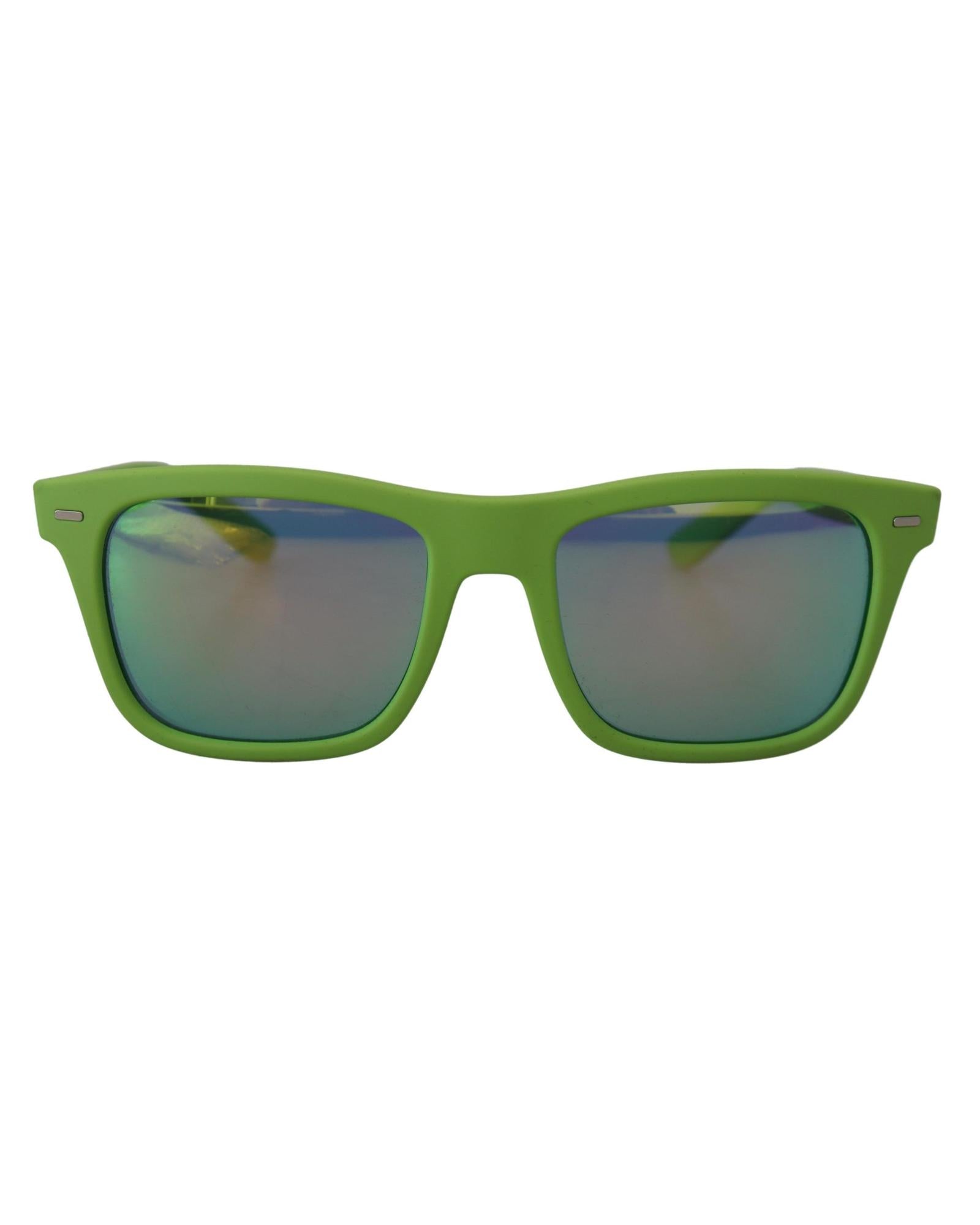 image of Dolce & Gabbana Women's Green Rubber Full Rim Frame Shades DG6095 Acid Sunglasses