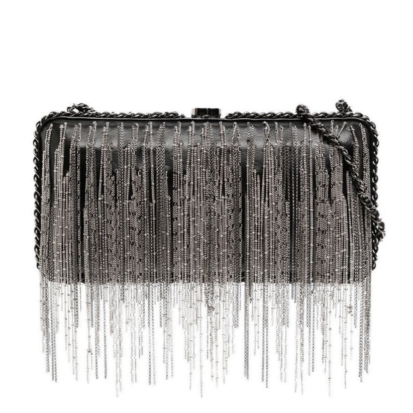 image of Chain Detail Clutch Bag