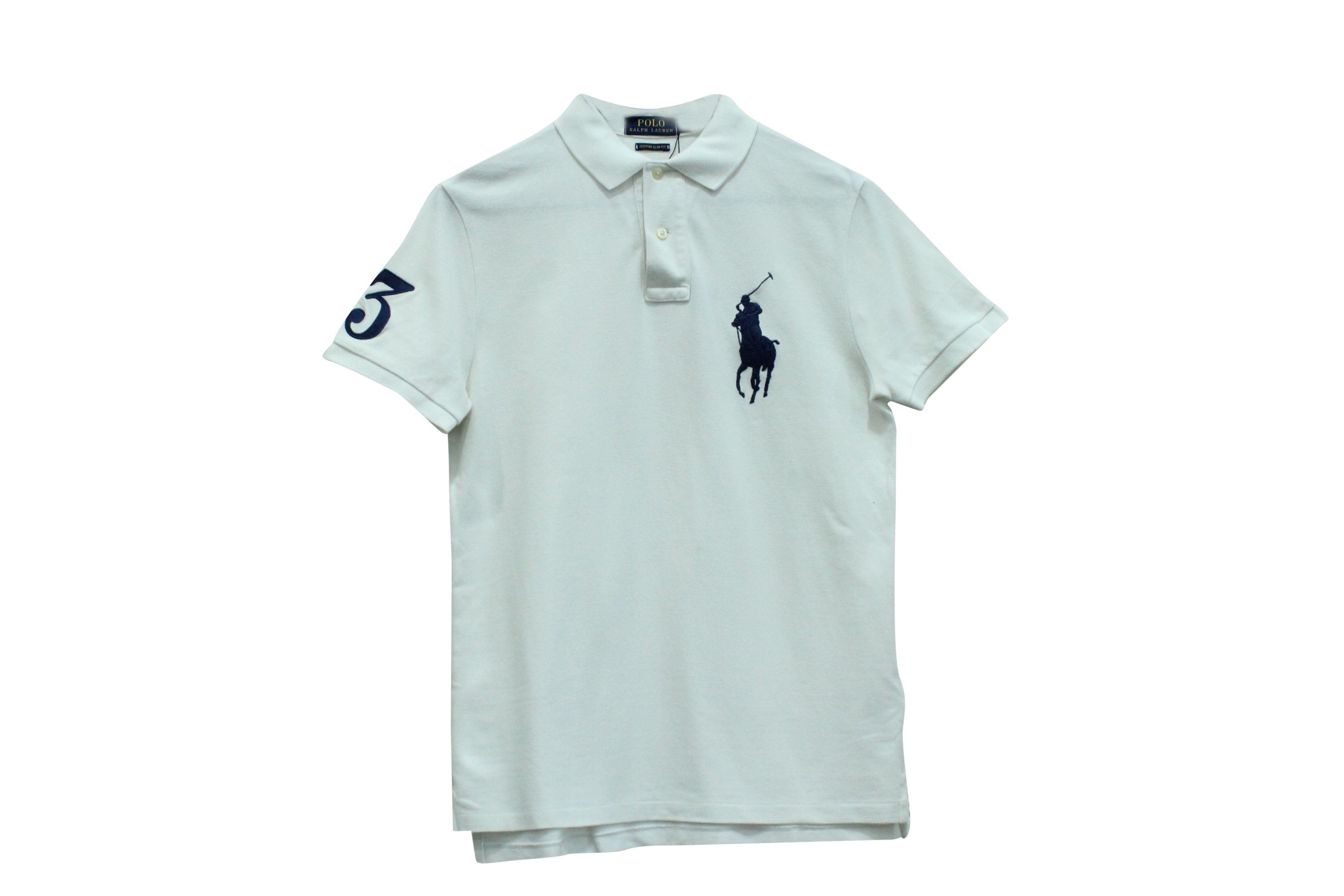 image of Ralph Lauren Big Pony Polo Shirt in White Cotton