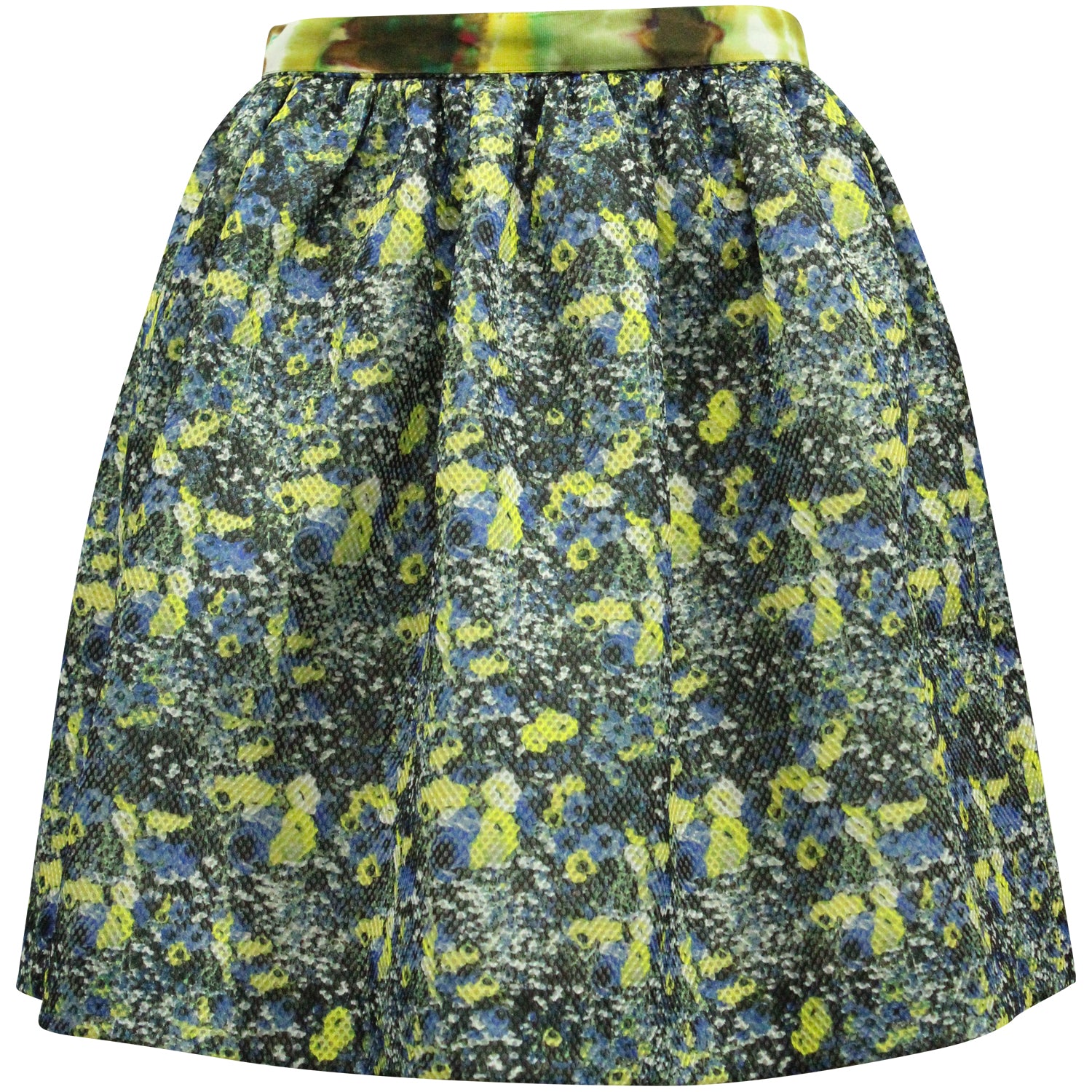 Image of MSGM Printed Skirt in Multicolor Polyester