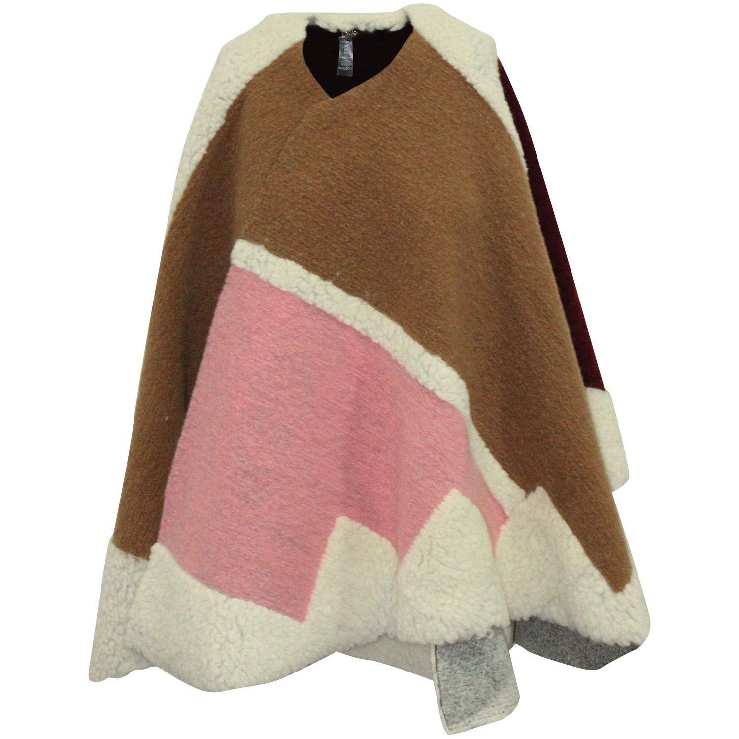 Image of Maje Poncho in Multicolor Wool