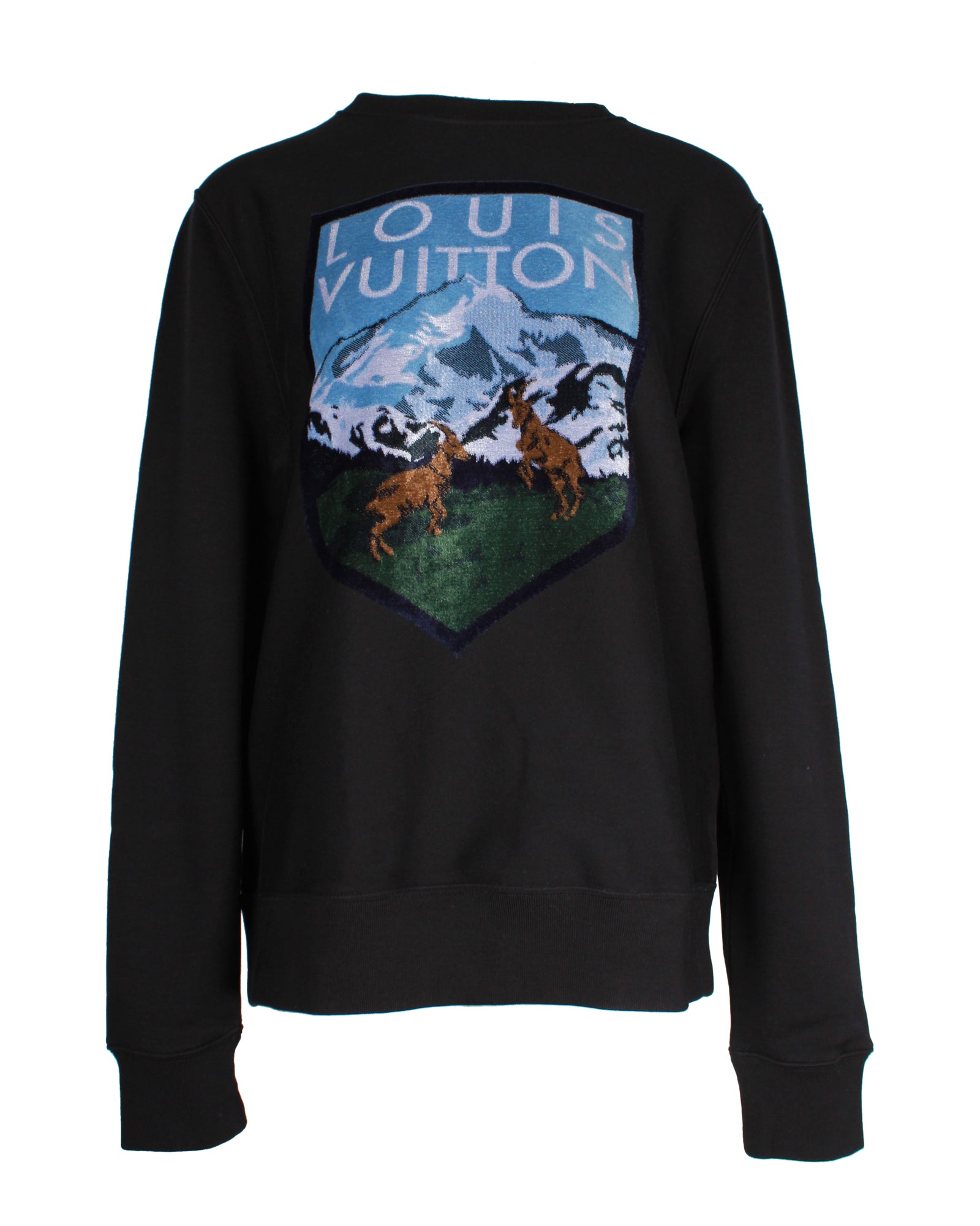 image of Louis Vuitton National Park Sweatshirt in Black Cotton