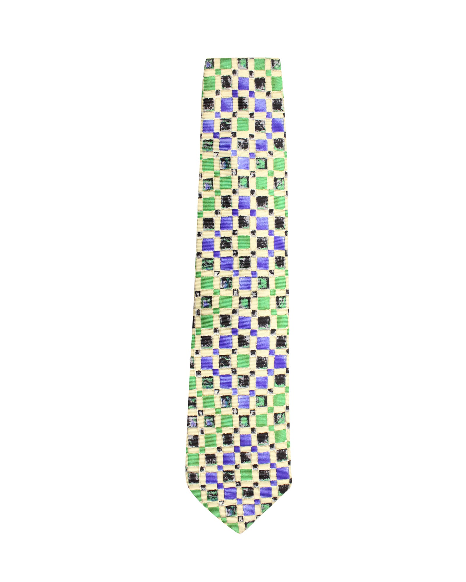 image of Hugo Boss Printed Tie in Multicolor Silk