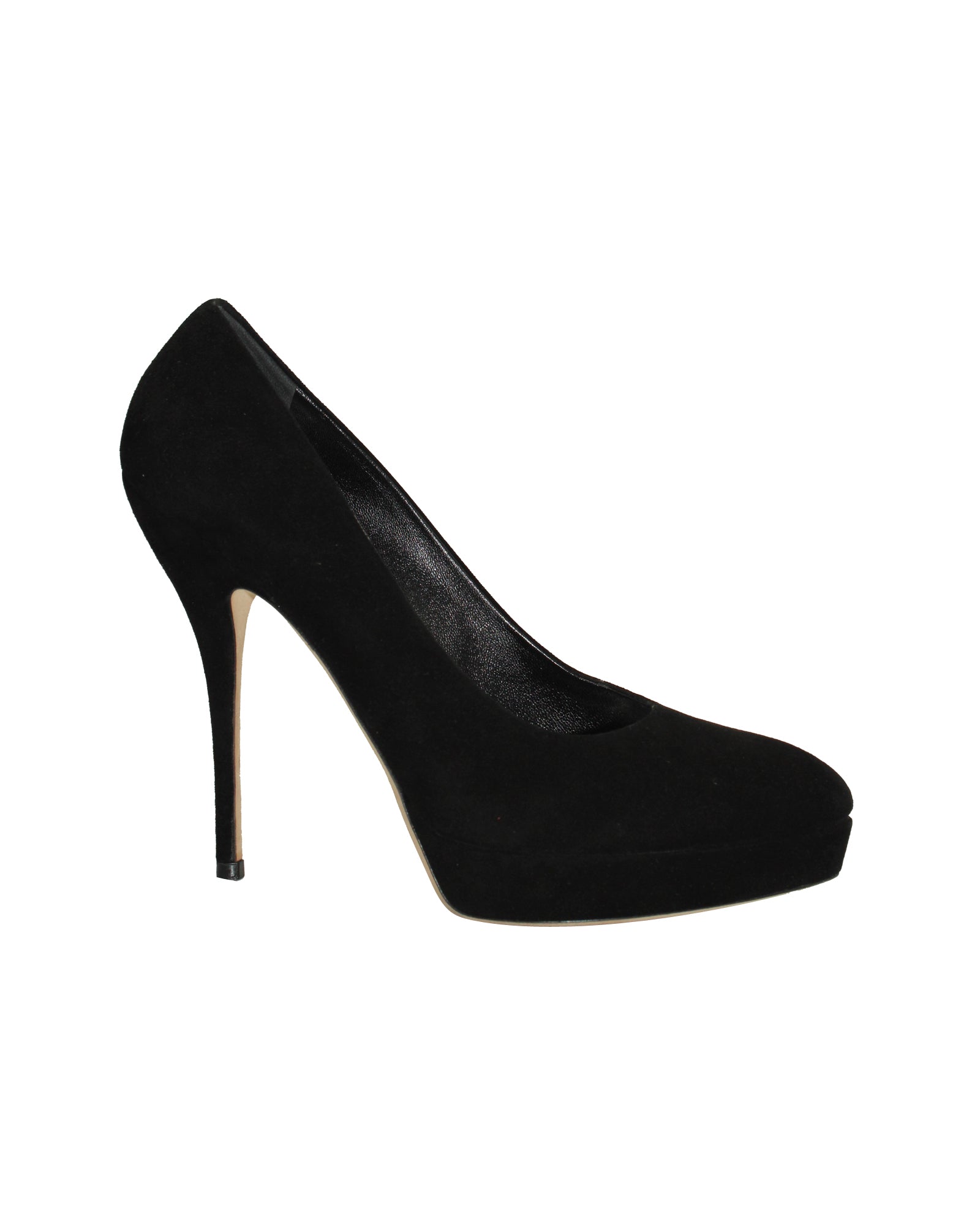 image of Gucci Platform Pumps in Black Suede