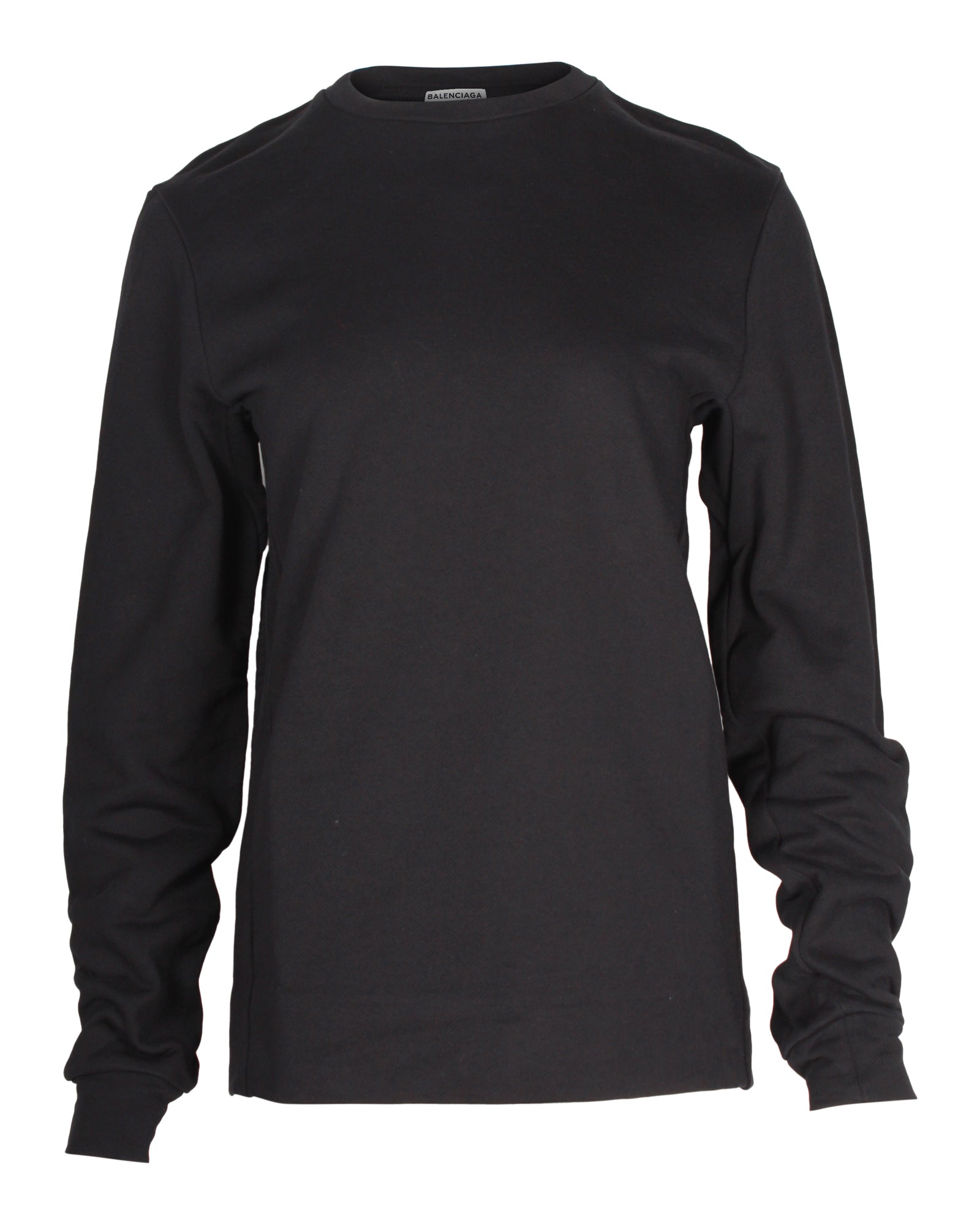 image of Balenciaga Logo-Back Sweatshirt in Black Cotton