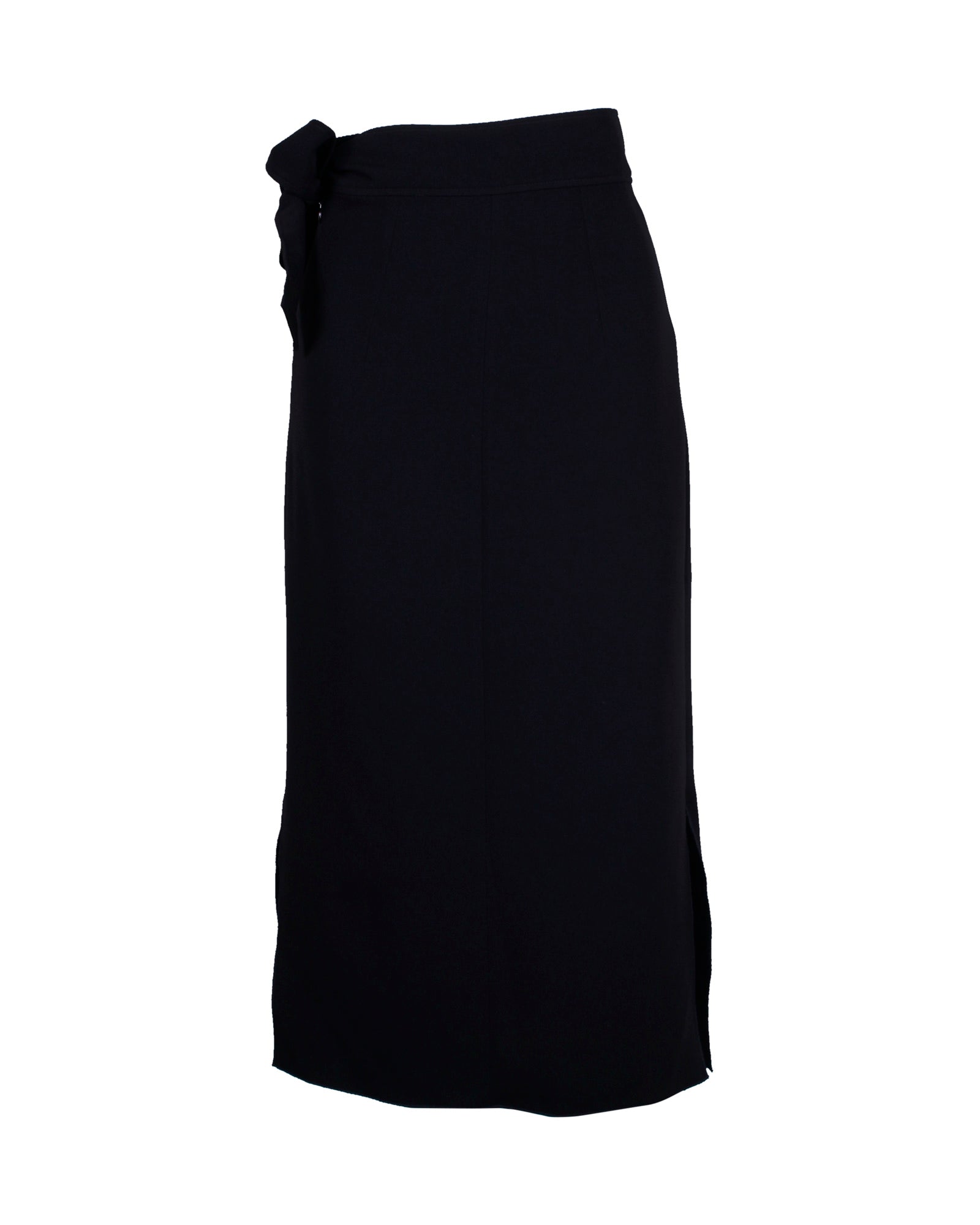 image of Joseph Midi Skirt in Black Triacetate