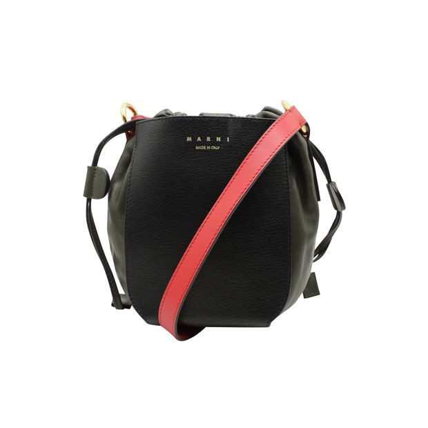 image of Marni Green, Black & Red Crossbody Bag