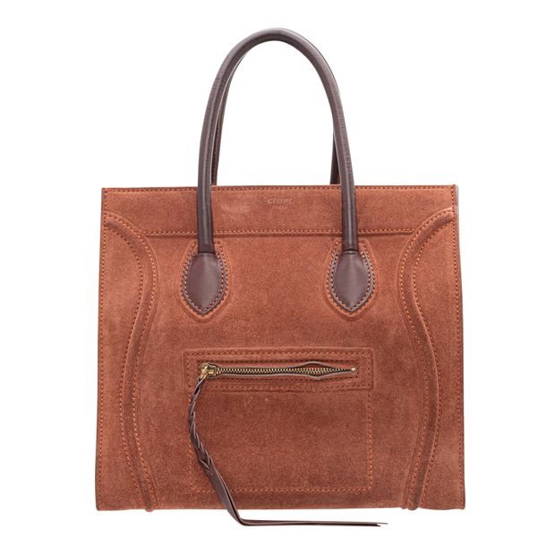 image of Celine Suede And Leather Medium Phantom Cabas Bag