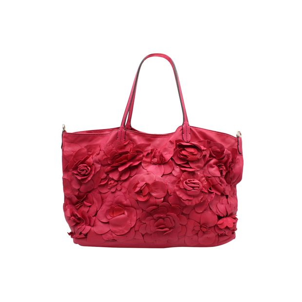 Image of Hot Pink Floral Tote Bag