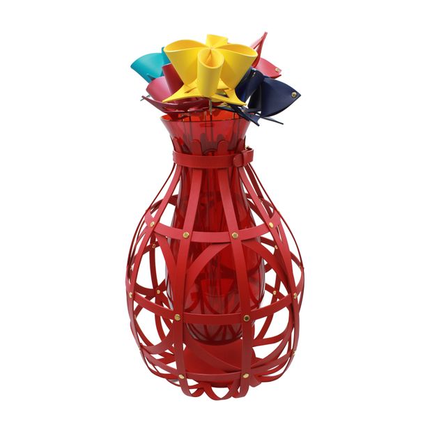 image of Louis Vuitton Diamond Vase By Marcel Wanders - 6 Colorful Origami Flowers