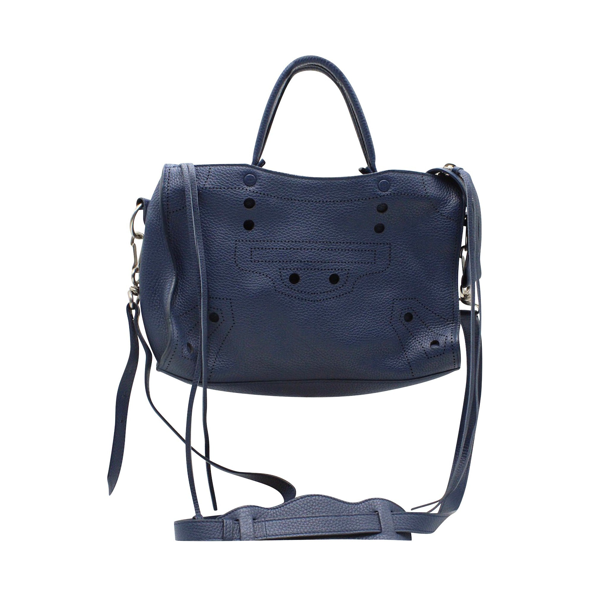 image of Balenciaga Blue Blackout City Bag Small