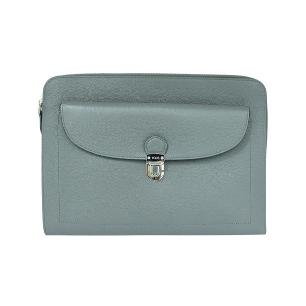 image of Tod'S Grey Leather Messenger Bag