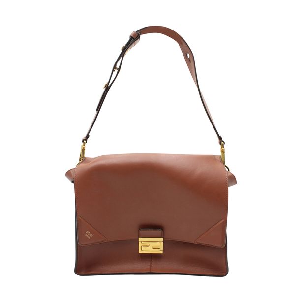 image of Vitello Grace Matte Large Kan U Shoulder Bag in Rust