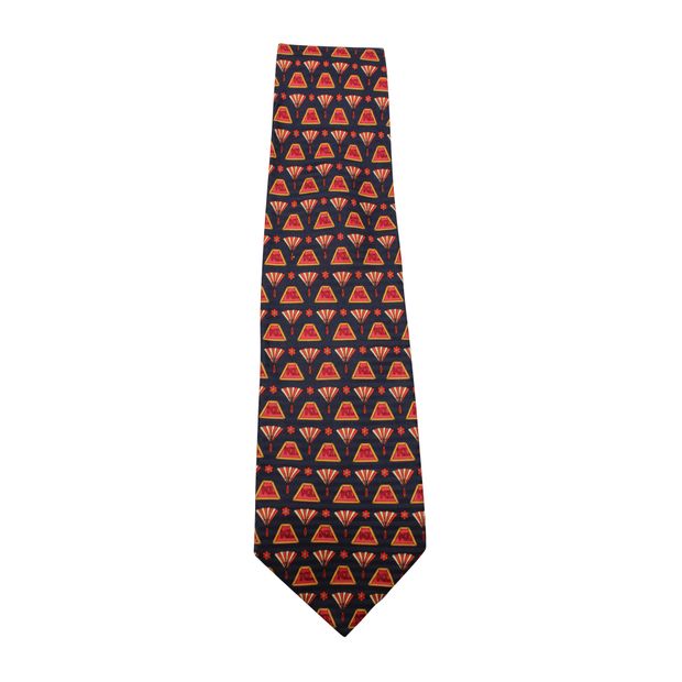 image of CONTEMPORARY DESIGNER Red Colorful Print Tie