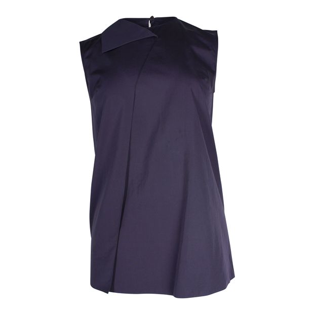 image of Hermes Sleeveless Top in Purple Cotton