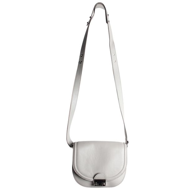 Image of CONTEMPORARY DESIGNER Grey Saddle Crossbody