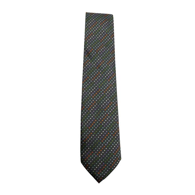 image of CONTEMPORARY DESIGNER Dark Grey Spotted Tie