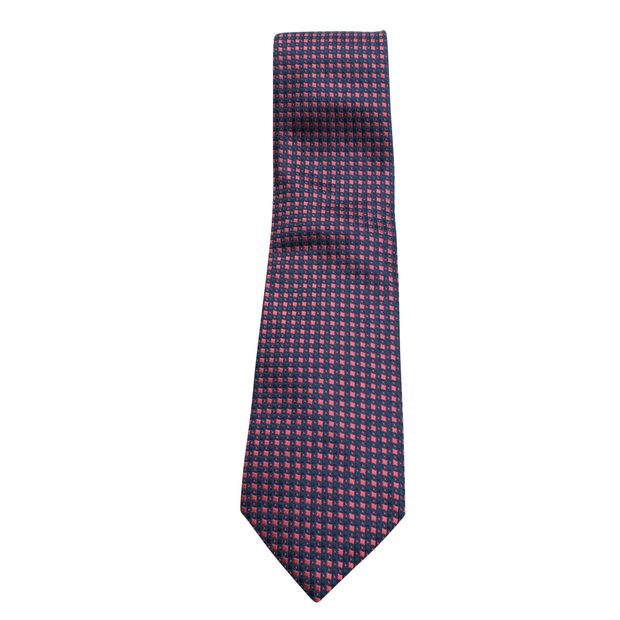 Image of ERMENEGILDO ZEGNA Navy Blue/ Red Print Tie