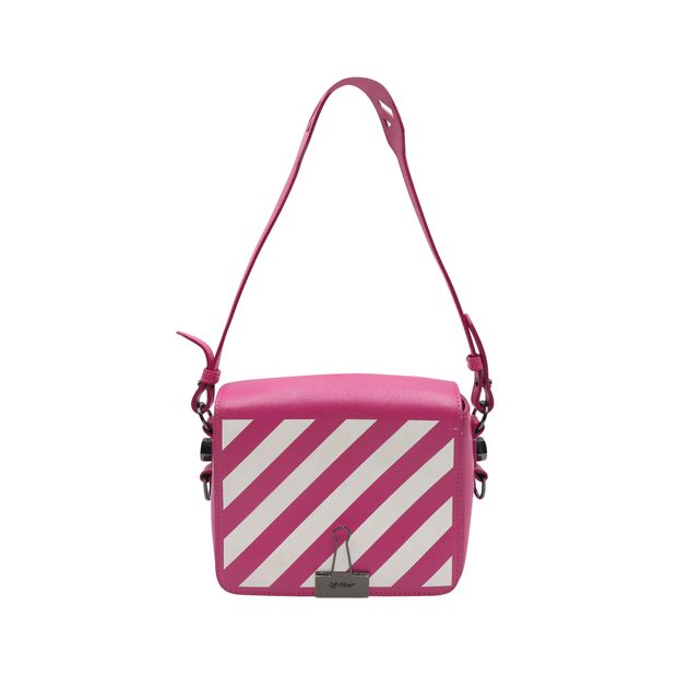 Image of Off-White Pink And White Cross Body Bag