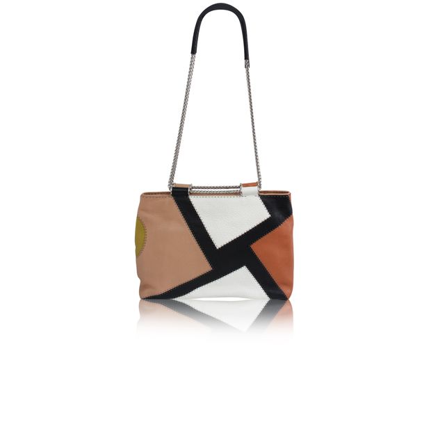 image of CONTEMPORARY DESIGNER Color Block Shoulder Bag