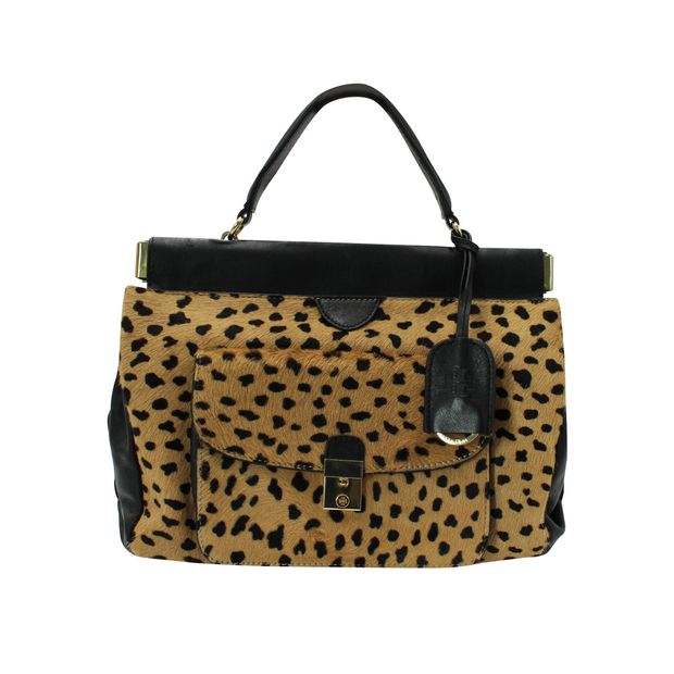 image of Tory Burch Leopard Print Calf Hair Bag