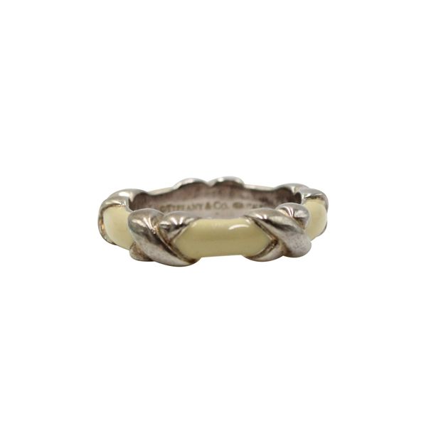 image of Signature Cross Enamelled ring