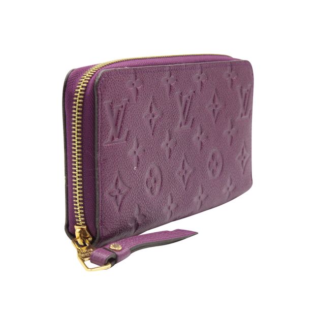 image of Louis Vuitton Purple Monogram Embossed Zippy Wallet