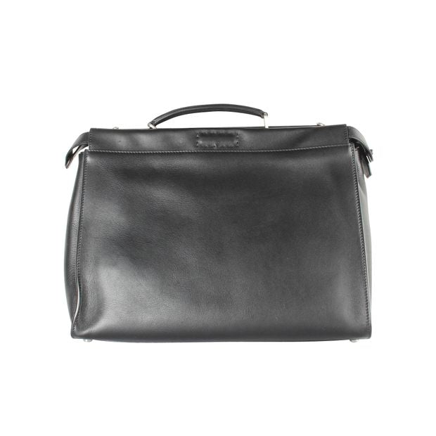 image of FENDI Black Peekaboo Iconic Fit Bag