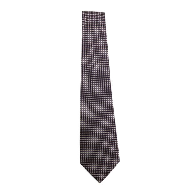 image of HUGO BOSS Burgundy & White Printed Tie