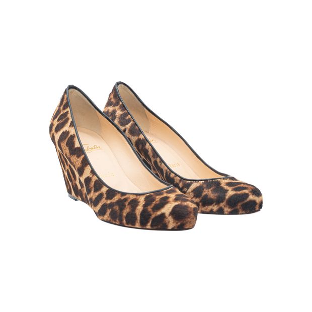 image of Christian Louboutin Cheetah Wedges