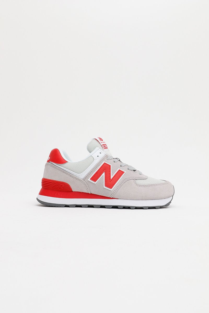 new balance 574 grey and red