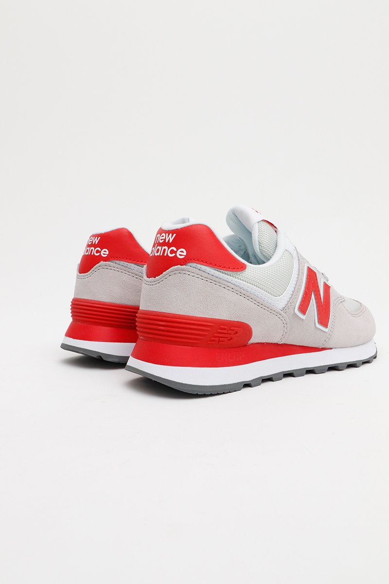 new balance grey and red