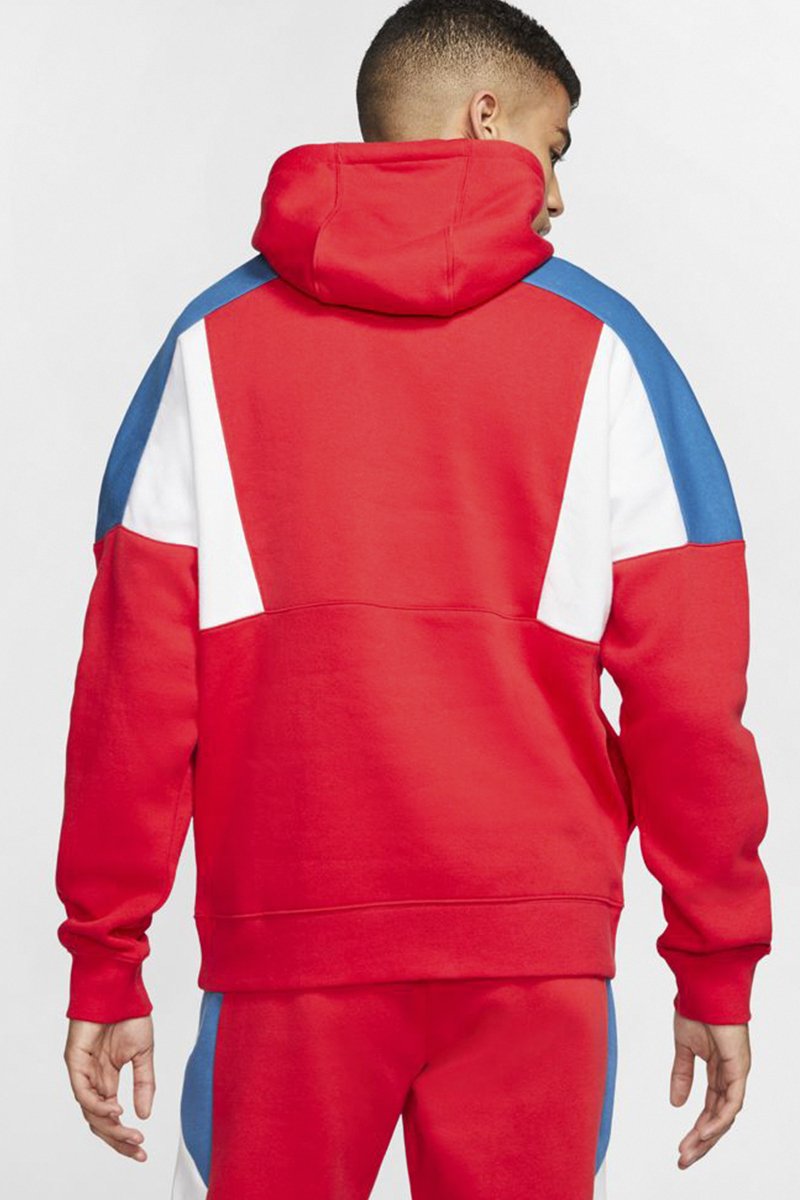 red blue nike hoodie